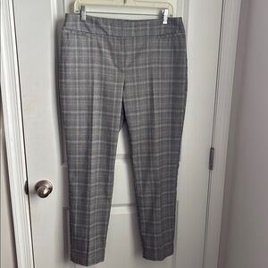 The Limited Gray Cropped Plaid Pants